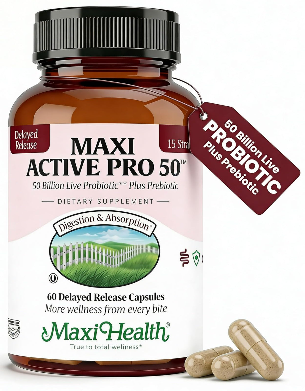 Maxi Health Probiotiques 50 Milliards CFU - Boîte avant