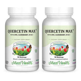 Maxi Health Quercetin 500mg capsules végétales, vue de face
