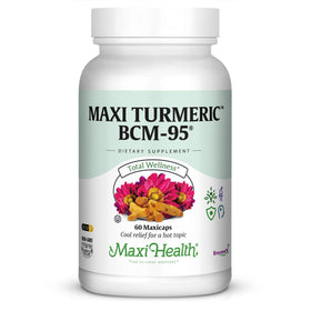 Maxi Health Turmeric BCM-95 Curcumin 60 Maxicaps vue de face