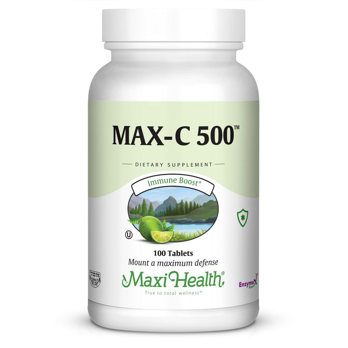 Maxi Health Vitamine C 500mg 100 comprimés, vue avant