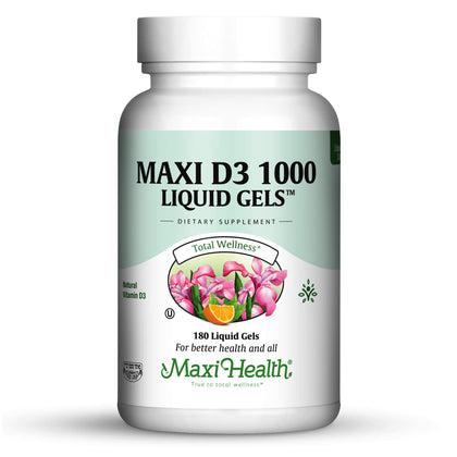 Maxi Health Vitamine D 1000 UI gélules liquides vue de face