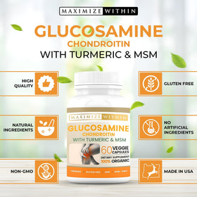 Maximize Within Glucosamine Chondroitin, arrière de la boîte