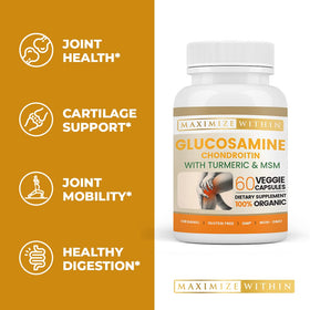 Maximize Within Glucosamine Chondroitin, capsules sur une table