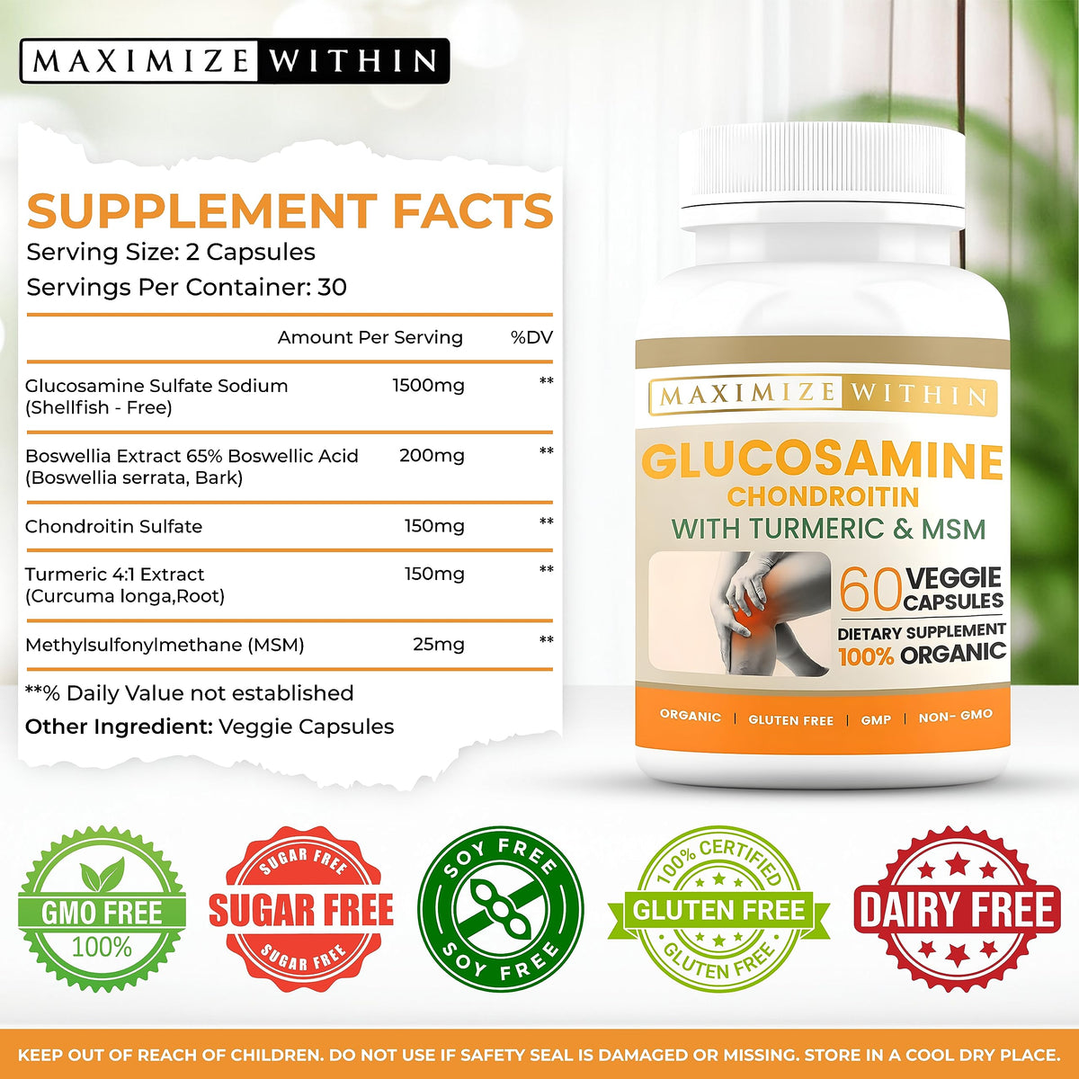 Maximize Within Glucosamine Chondroitin, informations nutritionnelles