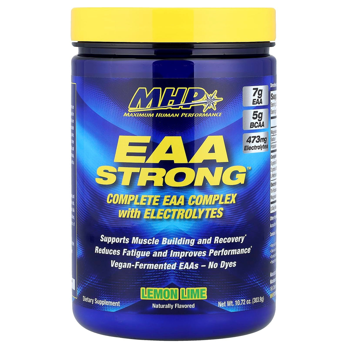 Maximum Human Performance EAA Strong 422g vue avant avec étiquette citron vert
