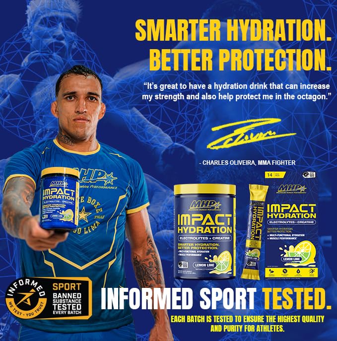 Maximum Human Performance Impact Hydration boisson dans un verre avec glaçons