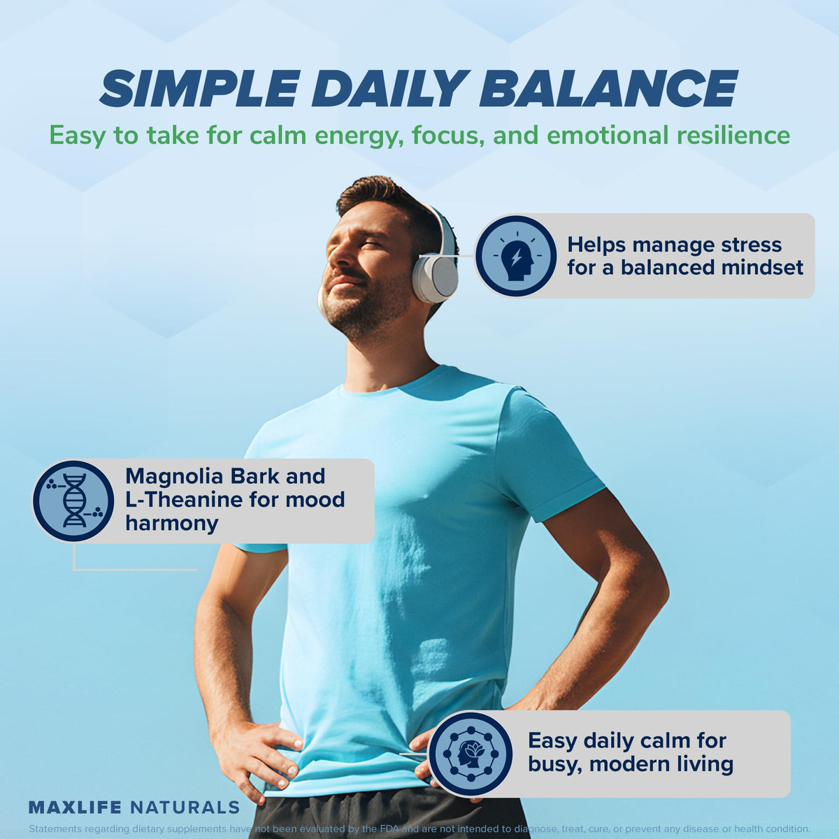 MAXLIFE NATURALS Chill Pill DHHB avec un fond naturel