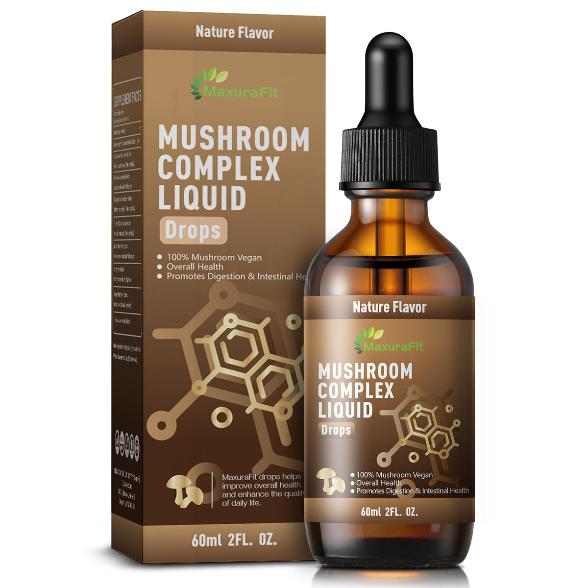 MaxuraFit teinture champignons 7 en 1 vue de face