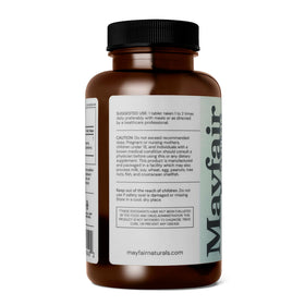 Mayfair Naturals Beta Sitosterol Complex sur une table avec d'autres compléments