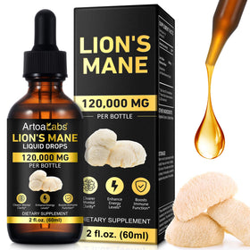 MAYPJHEH Gouttes de Champignon Crinière de Lion 120 000 mg bouteille avant