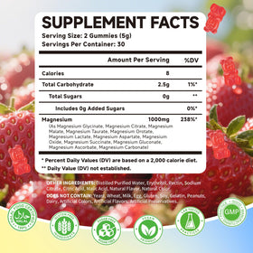 Mchokuu Gummies Complexe de Magnésium 1000mg gummies à l'intérieur