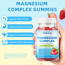 Mchokuu Gummies Complexe de Magnésium 1000mg gummies sur une table