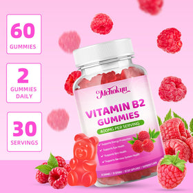 Mchokuu gummies de vitamine B2 400mg avec une cuillère
