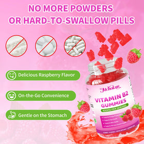 Mchokuu gummies de vitamine B2 400mg sur une table