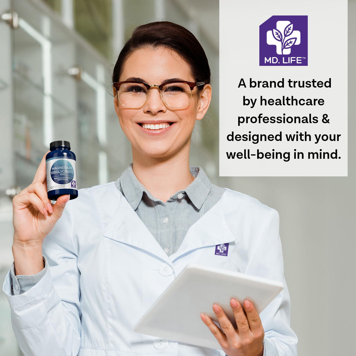 MD.LIFE Bisglycinate de Magnésium 300 mg, vue d'ensemble du produit