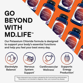 MD.LIFE Chlorure de Potassium 90 Capsules boîte