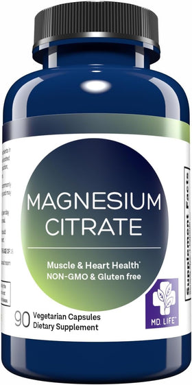 MD.LIFE Citrate de Magnésium 250 mg, 90 capsules - vue avant