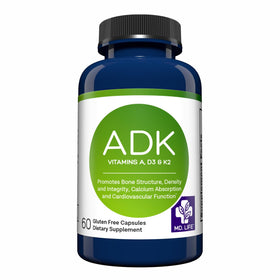 MD.LIFE Complément Alimentaire ADK 60 Capsules Vegan vue de face