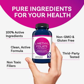 MD.LIFE L-Méthylfolate 15 mg boîte avec informations nutritionnelles