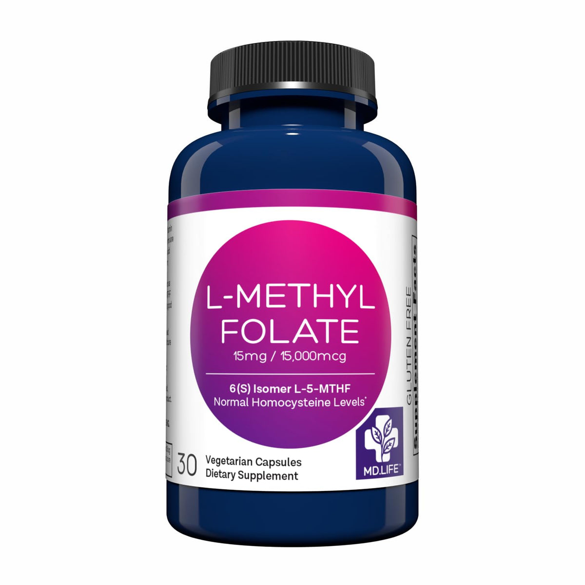 MD.LIFE L-Méthylfolate 15 mg capsules, vue de face
