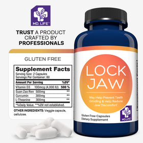MD.LIFE Lock Jaw Assistance, capsules dans une main
