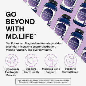 MD.LIFE Potassium Magnésium capsules avec étiquette