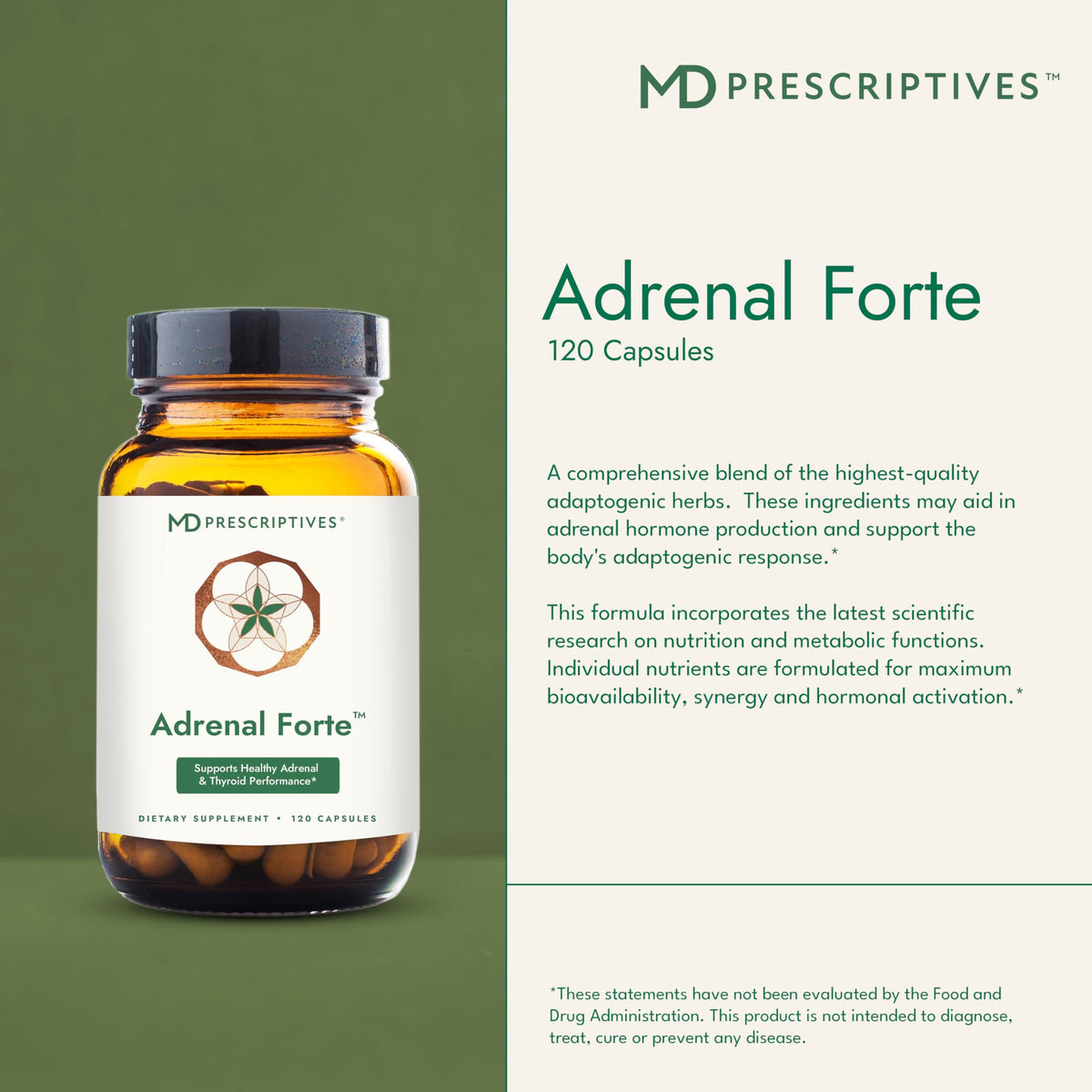 MD Prescriptives Adrenal Forte étiquette du produit