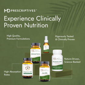 MD Prescriptives Magnésium 475 mg - capsules sur une table