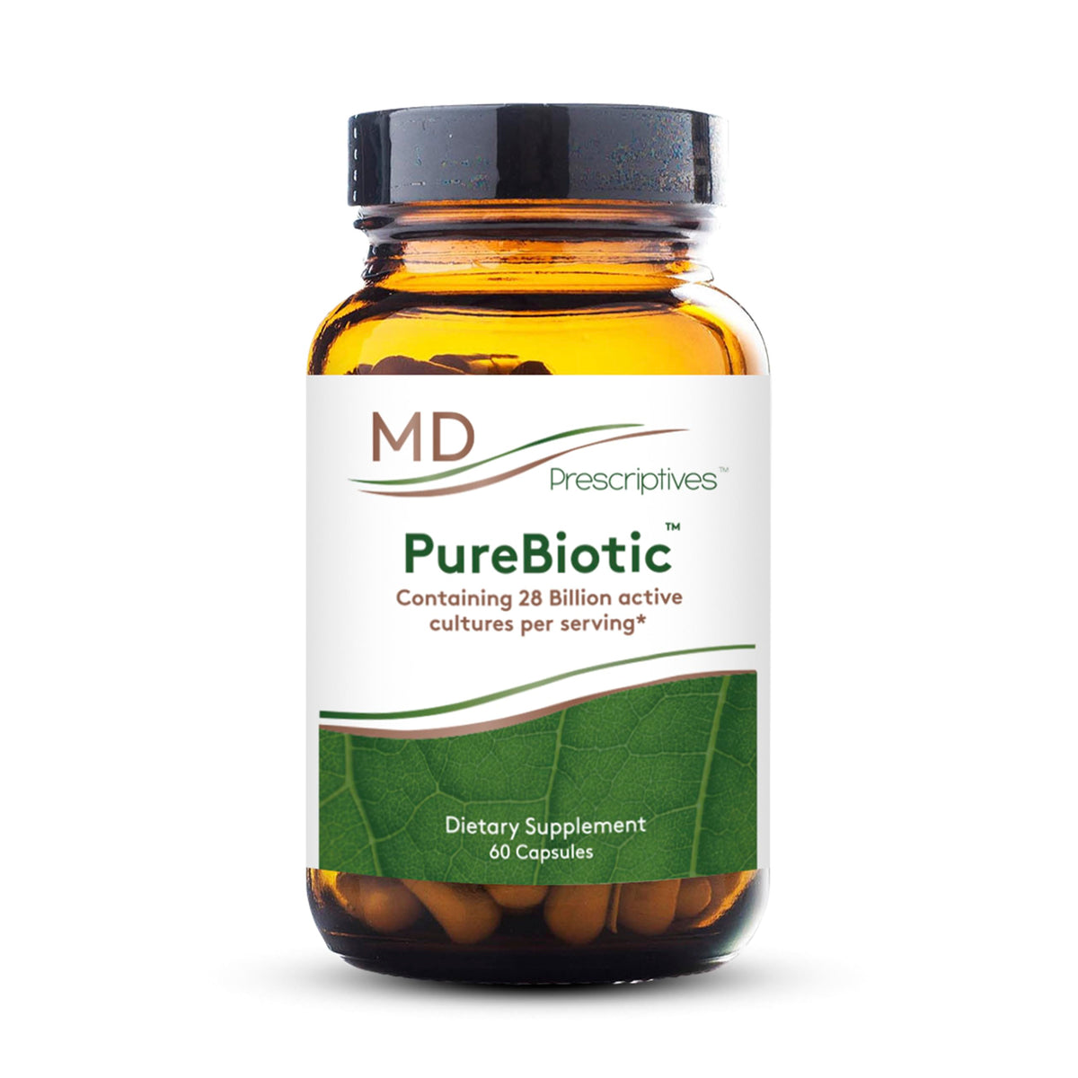 MD Prescriptives PureBiotic 60 capsules, vue avant de l'emballage