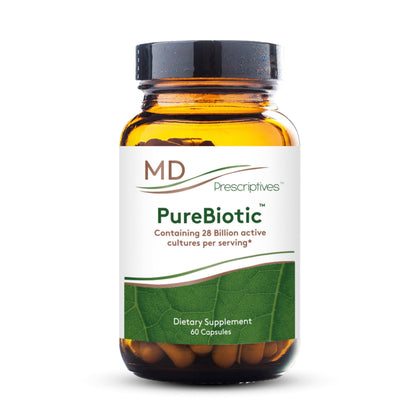 MD Prescriptives PureBiotic 60 capsules, vue avant de l'emballage