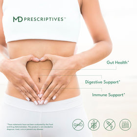 MD Prescriptives PureBiotic, capsules sur une surface blanche