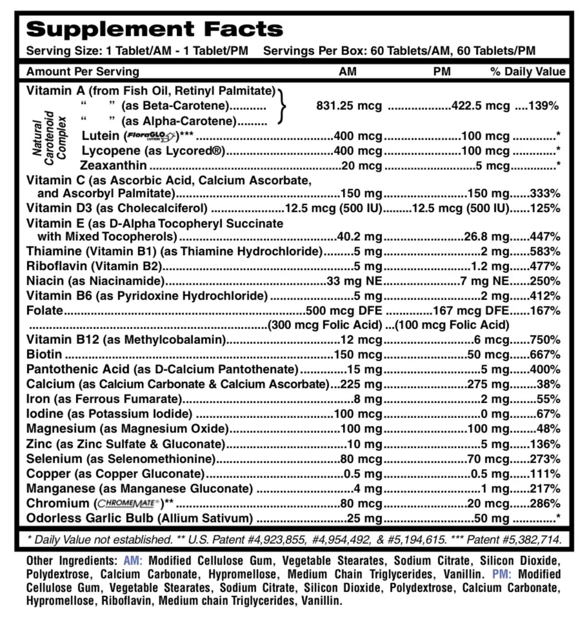 MDR Multivitamines AM/PM pour Hommes – capsules à l'intérieur de l'emballage