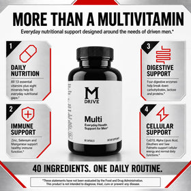 Mdrive Multivitamine Quotidienne Homme 90 capsules avec étiquette