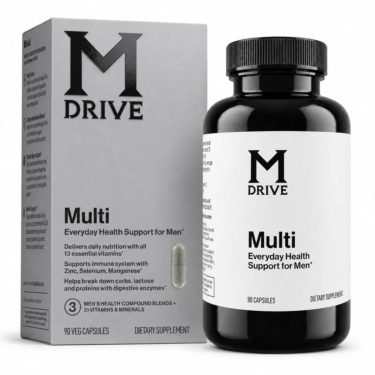 Mdrive Multivitamine Quotidienne Homme 90 capsules vue de face