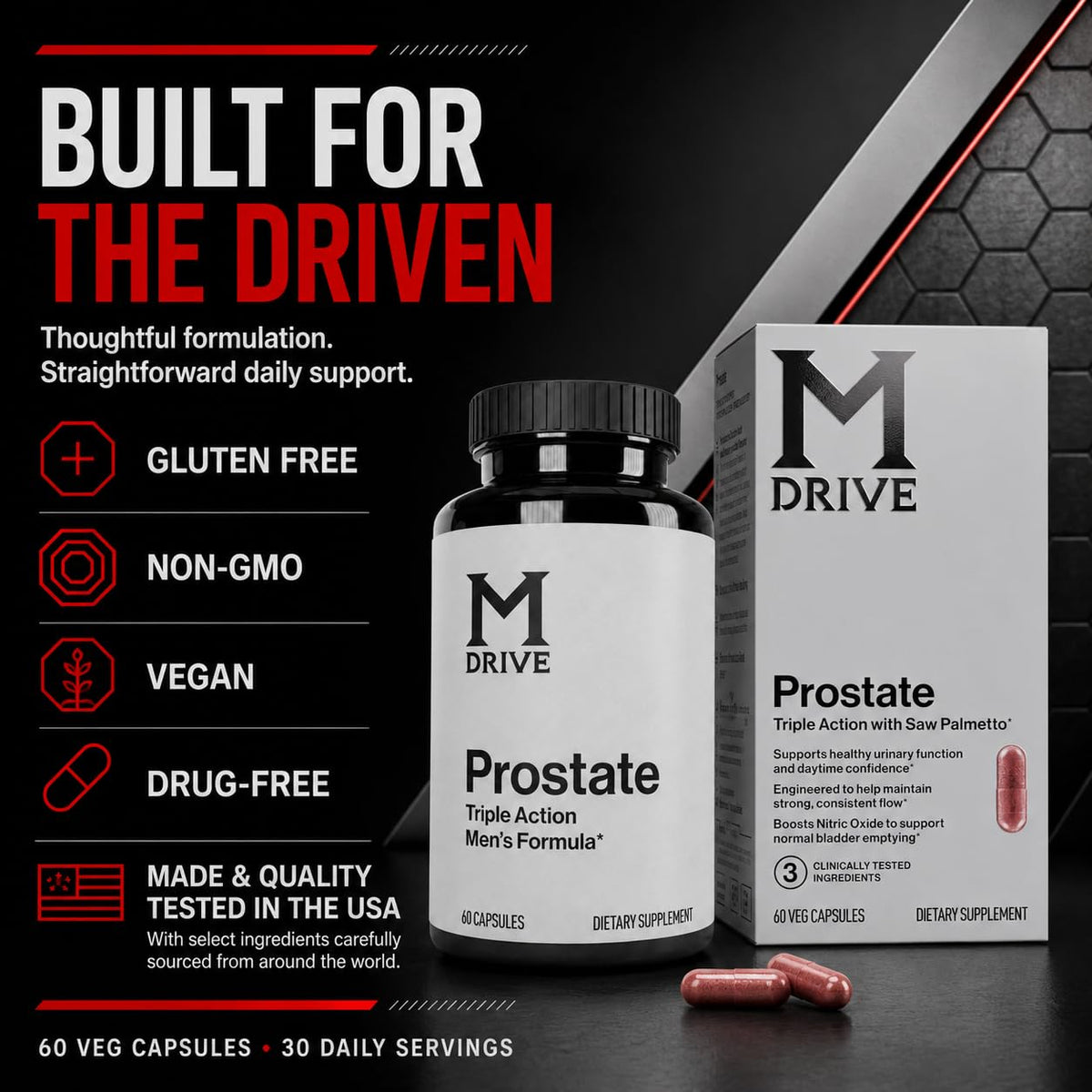 Mdrive Prostate, capsules avec fond naturel