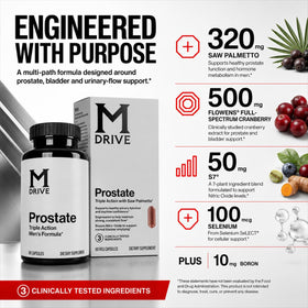 Mdrive Prostate, présentation des capsules sur une table