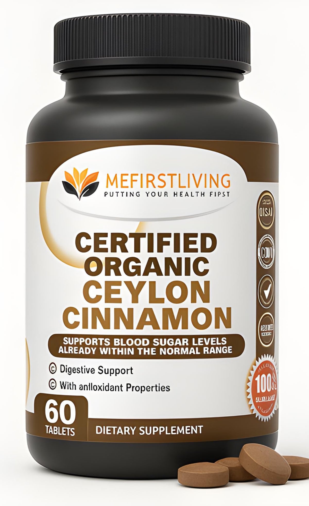Me First Living Cannelle de Ceylan 1000mg comprimés vue de face