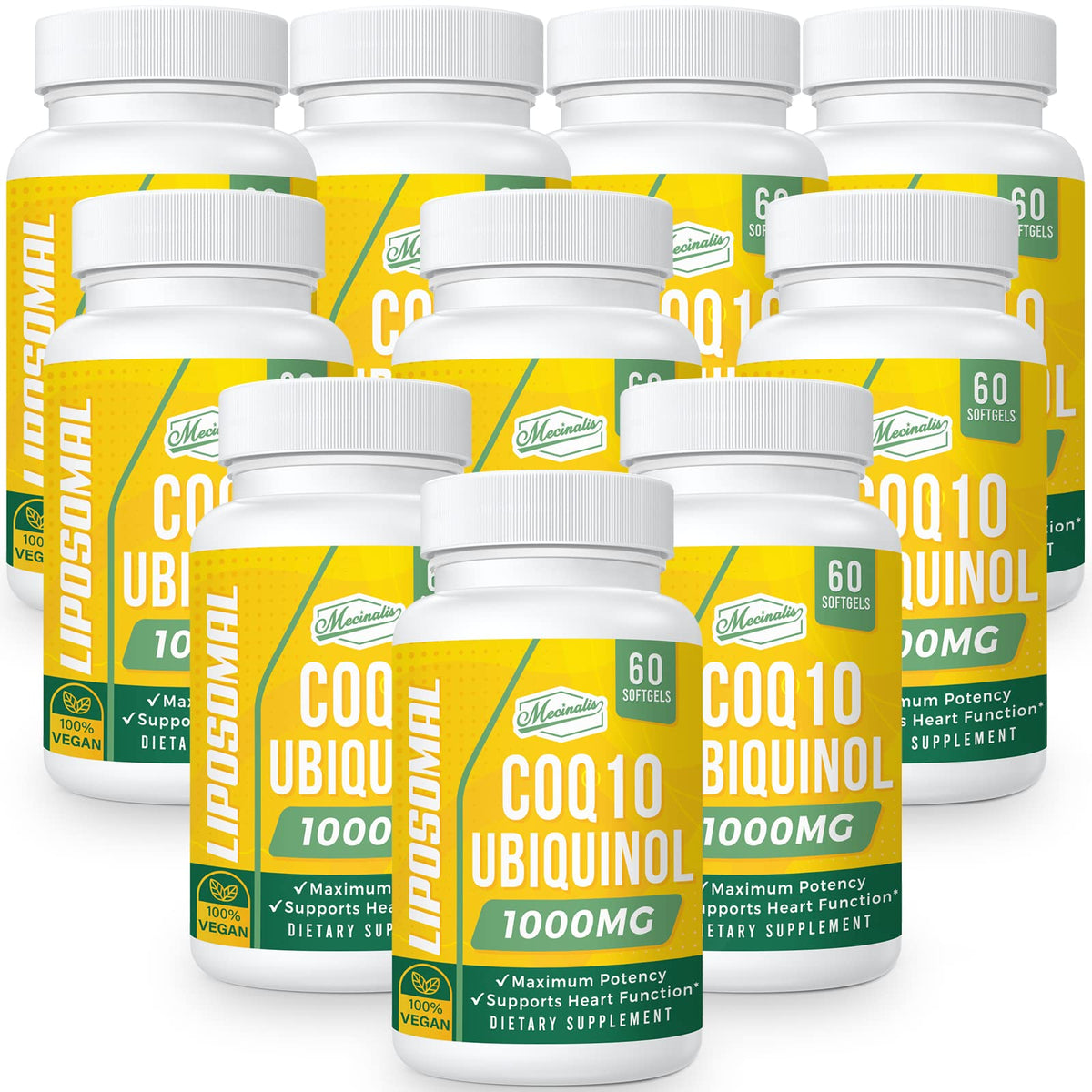 Mecinalis CoQ10 Ubiquinol 1000mg gélules molles avant