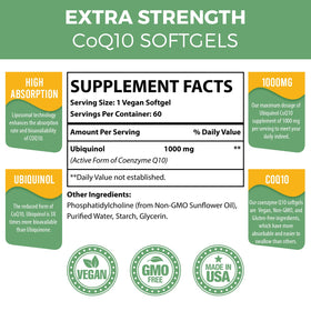 Mecinalis CoQ10 Ubiquinol 1000mg softgels dosage