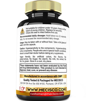 Mecisco 6in1 Capsules de Poivre de Cayenne en gros plan
