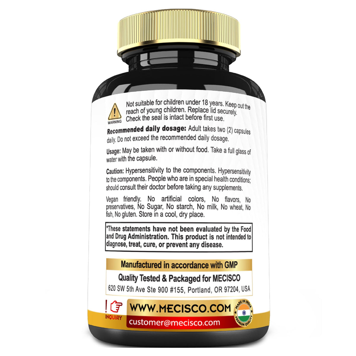 Mecisco Trans-Resvératrol 1000mg sur une table en bois