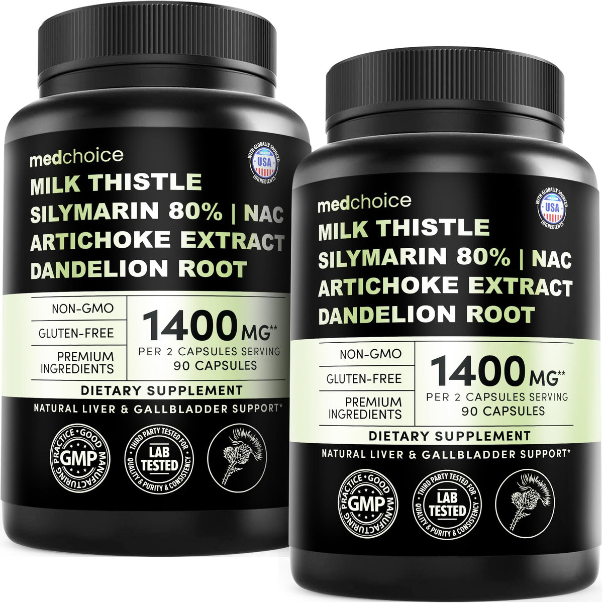 MEDCHOICE Complément Alimentaire Chardon-Marie 90 capsules végétales