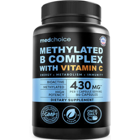 MEDCHOICE Complexe de Vitamines B 9-en-1 avant avec emballage