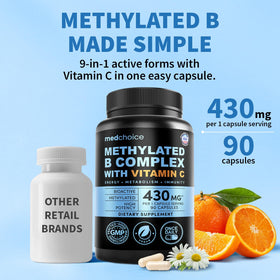 MEDCHOICE Complexe de Vitamines B 9-en-1 capsule vue de près