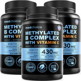MEDCHOICE Complexe Vitaminique B 9-en-1 Methylé 270 Servings front view