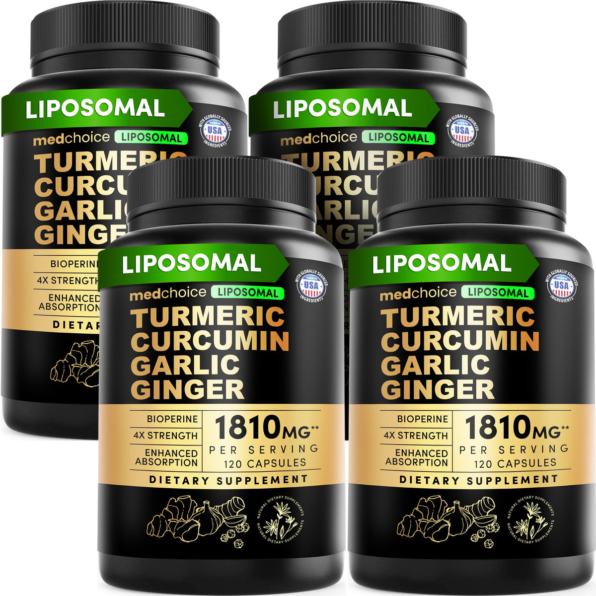 MEDCHOICE Curcuma Liposomal 120 capsules vue de face