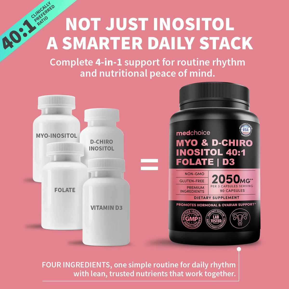 MEDCHOICE Myo-Inositol 40:1 gélules emballage
