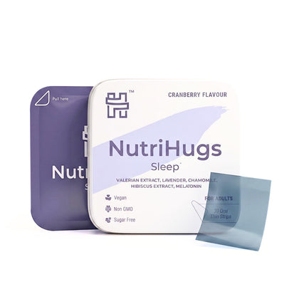 MedHugs NutriHugs Sommeil 30 bandes orales en boîte