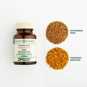 Mediherb Turmeric Forte 2 Set présentation sur une table