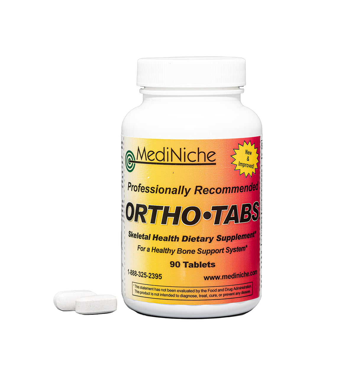MediNiche Ortho-Tabs® complément vitamines et minéraux 181g, vue de face